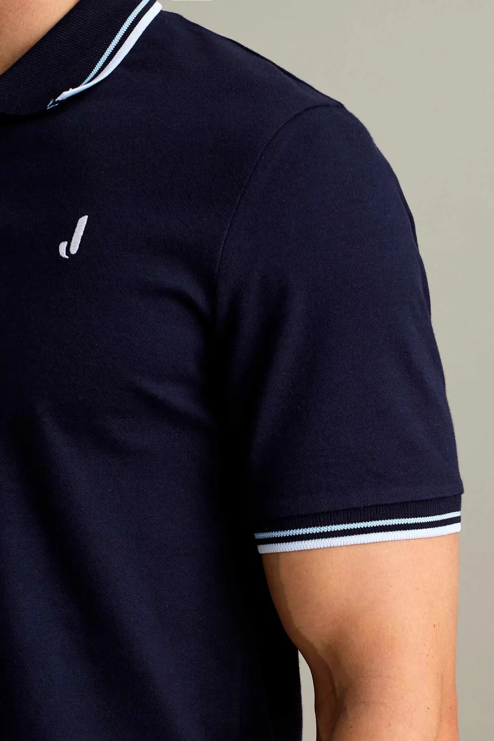 Jeckerson Polo Piquet Korte Mouw Donkerblauw Katoen