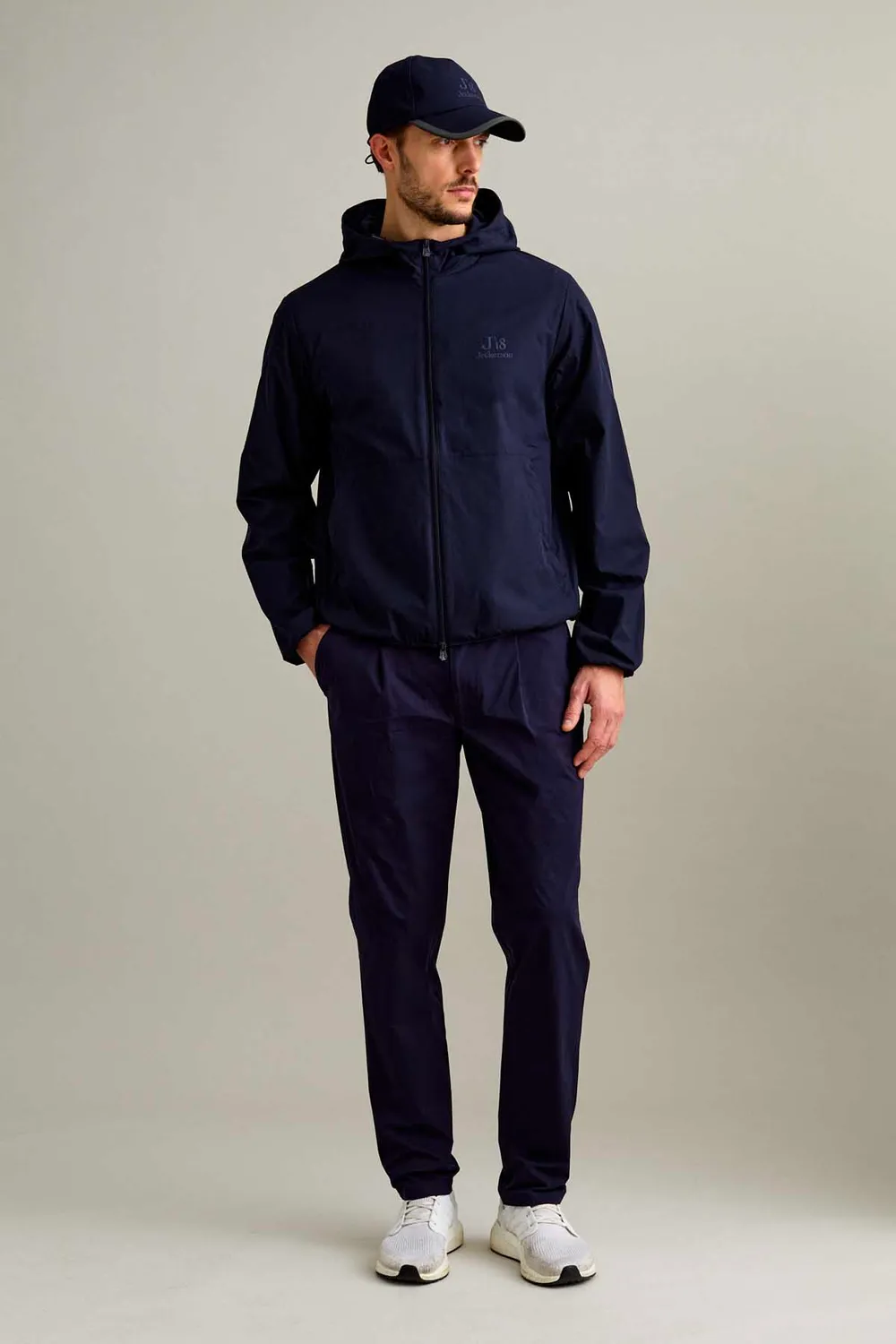 Jeckerson J18 Windjack Donkerblauw Licht Capuchon