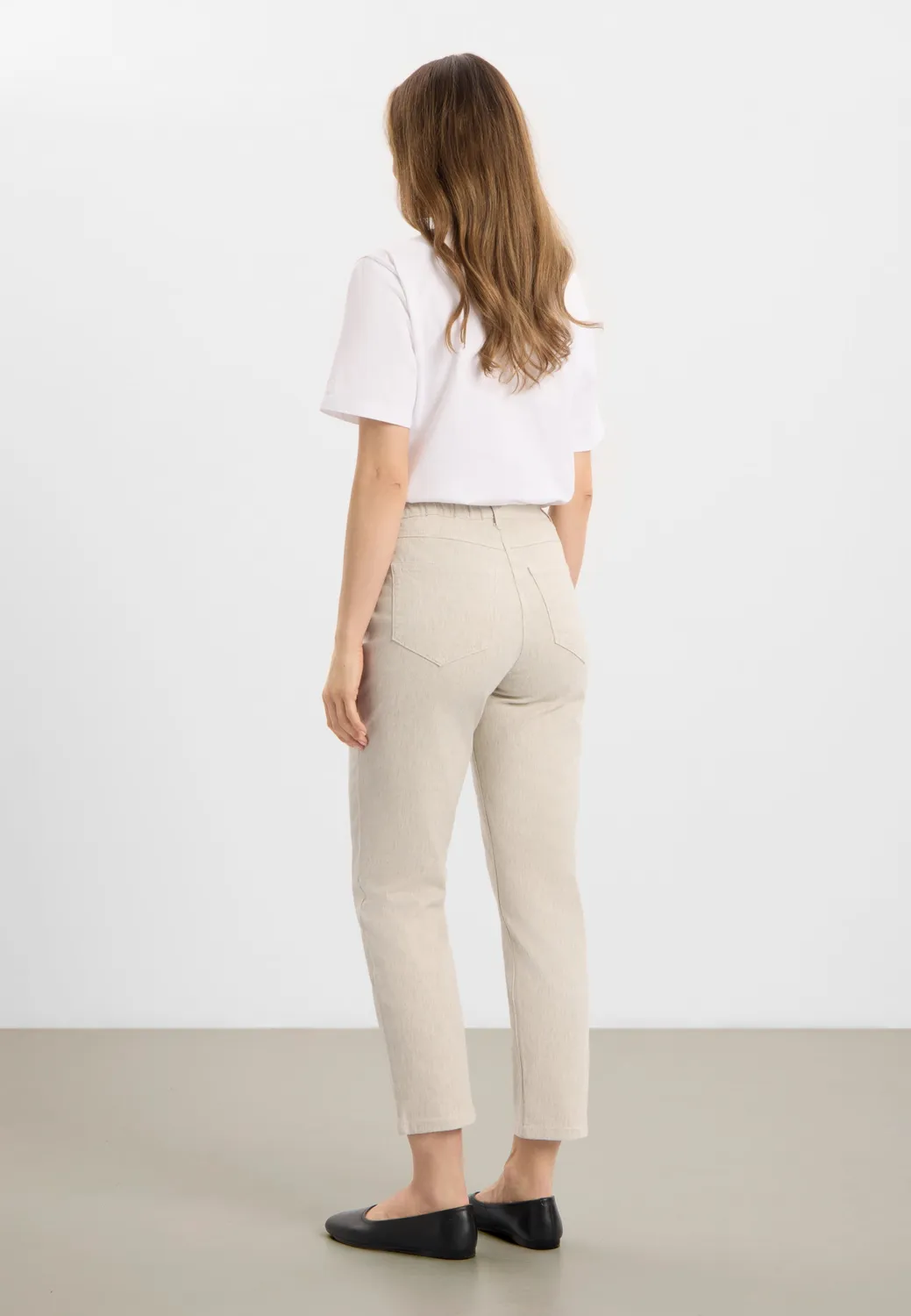 Laurie Hannah Regular XSL jeans Grey sand hemp kort
