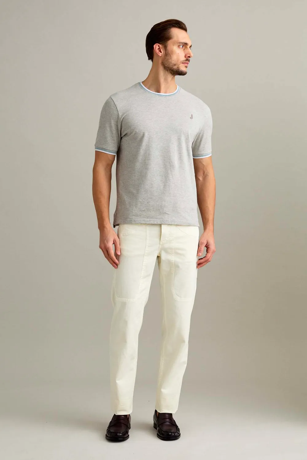 Jeckerson John Slim Fit Chino Sneeuwwit Katoen