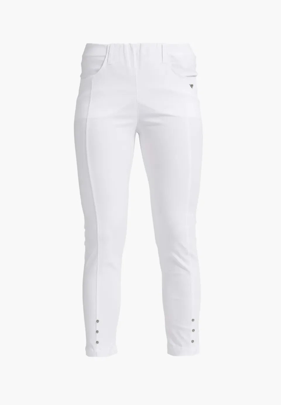 Laurie Chloe Slim CL broek wit cropped met split