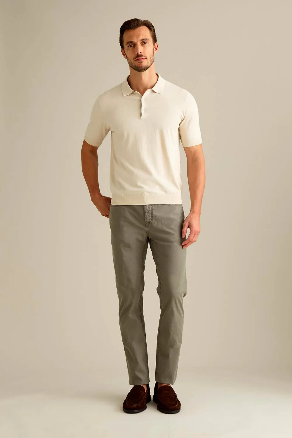Jeckerson Jordan slim fit broek militair groen
