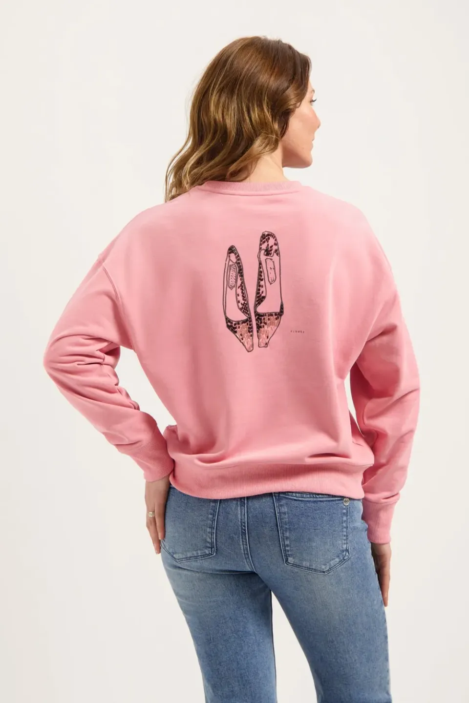 Florez Jolie sweater lichtroze katoen