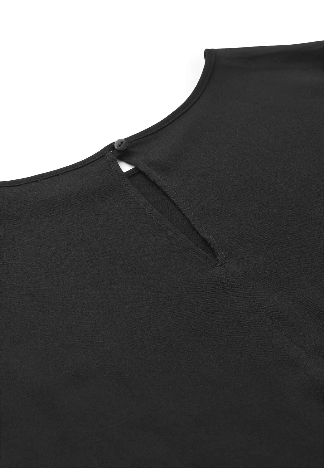 Laurie Nova 101280 blouse zwart korte mouw