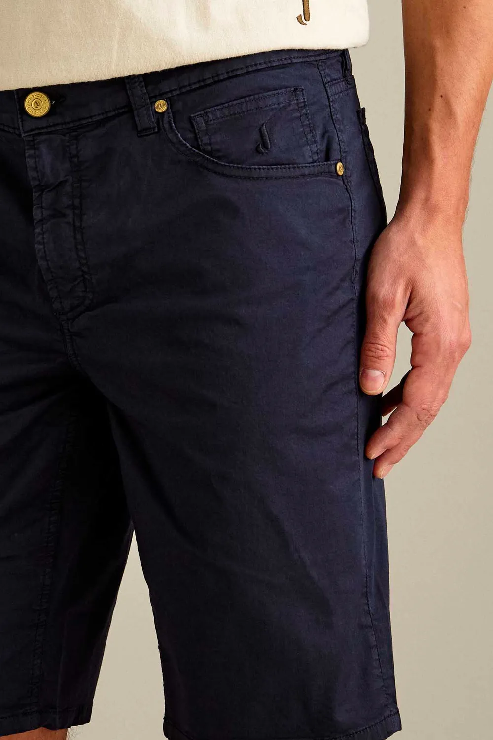Jeckerson Jo Bermuda Slim Fit Donkerblauw Katoen