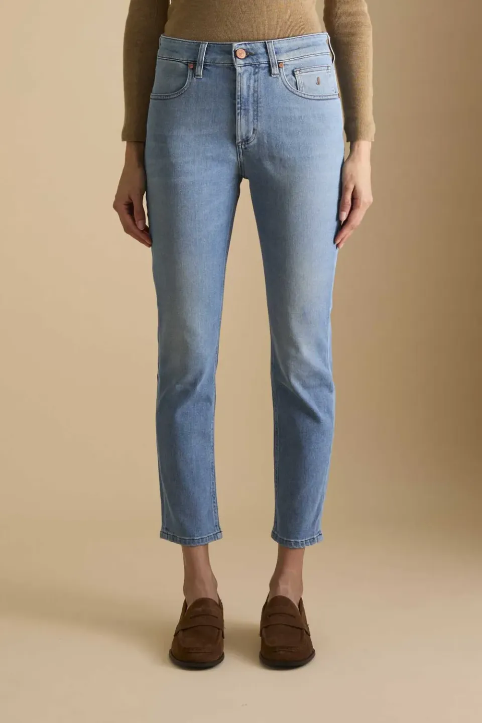 Jeckerson Jacqueline slim fit damesjeans lichtblauw