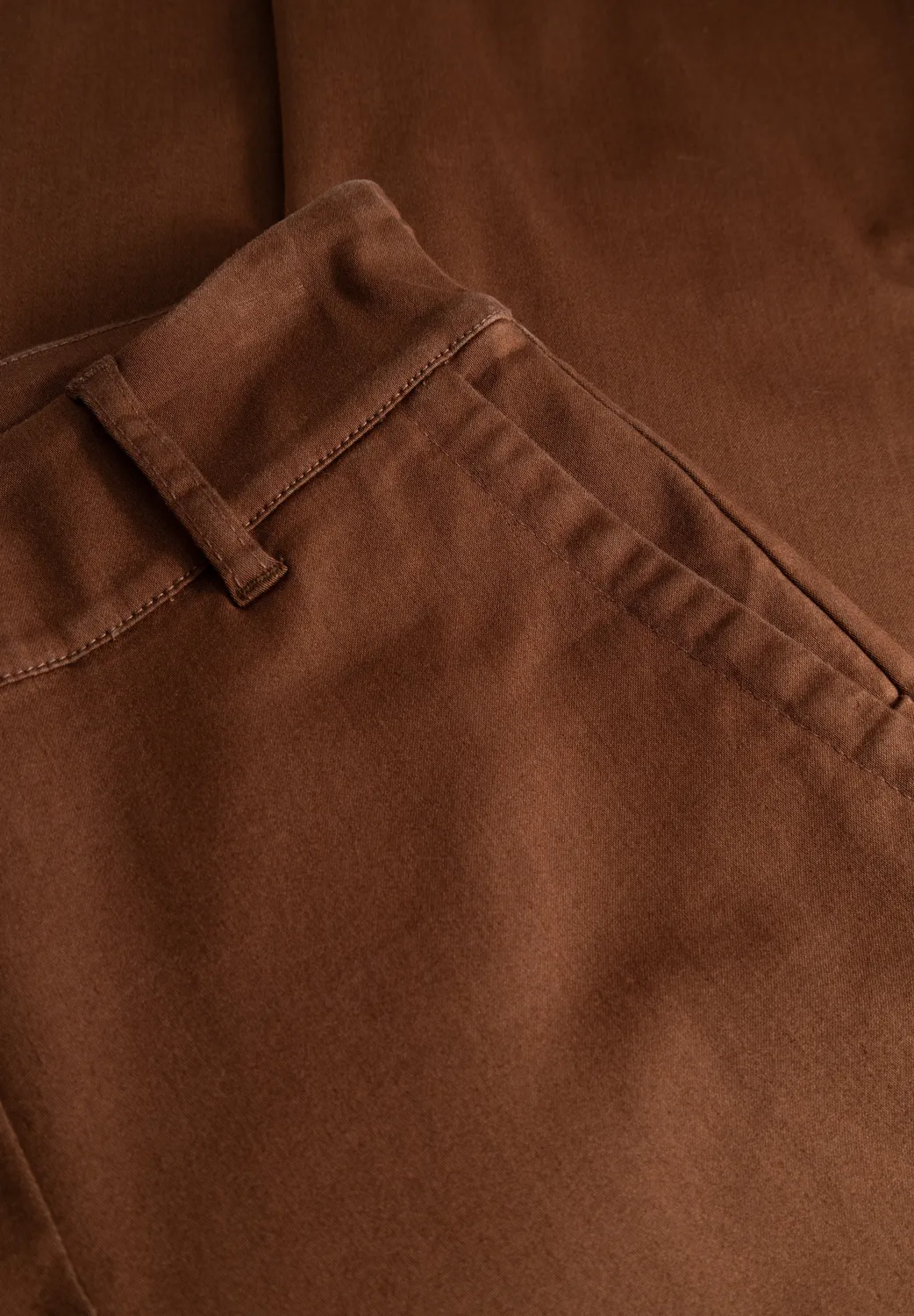 Laurie Gwen Straight ML broek Downtown Brown satijn