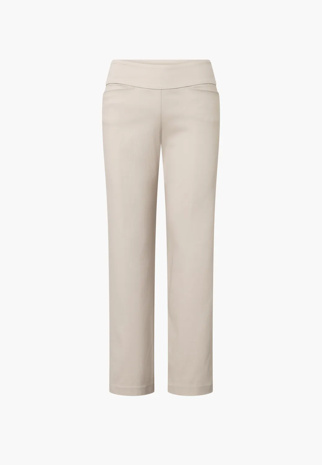 Laurie Thea Straight SL broek grey sand korte lengte