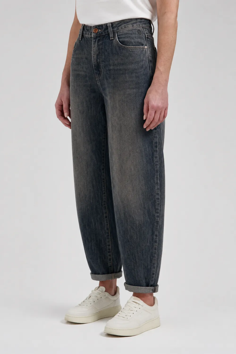 Florez Fani Barrel jeans tabacco blue barrel fit