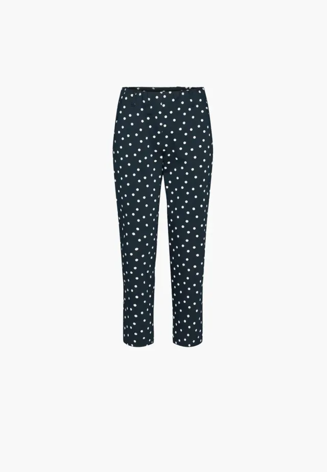 Laurie Taylor Regular broek navy white dot cropped