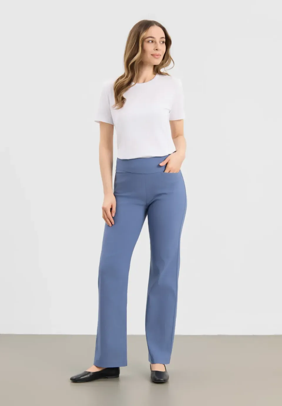 Laurie Thea Straight ML broek blauw rechte pasvorm