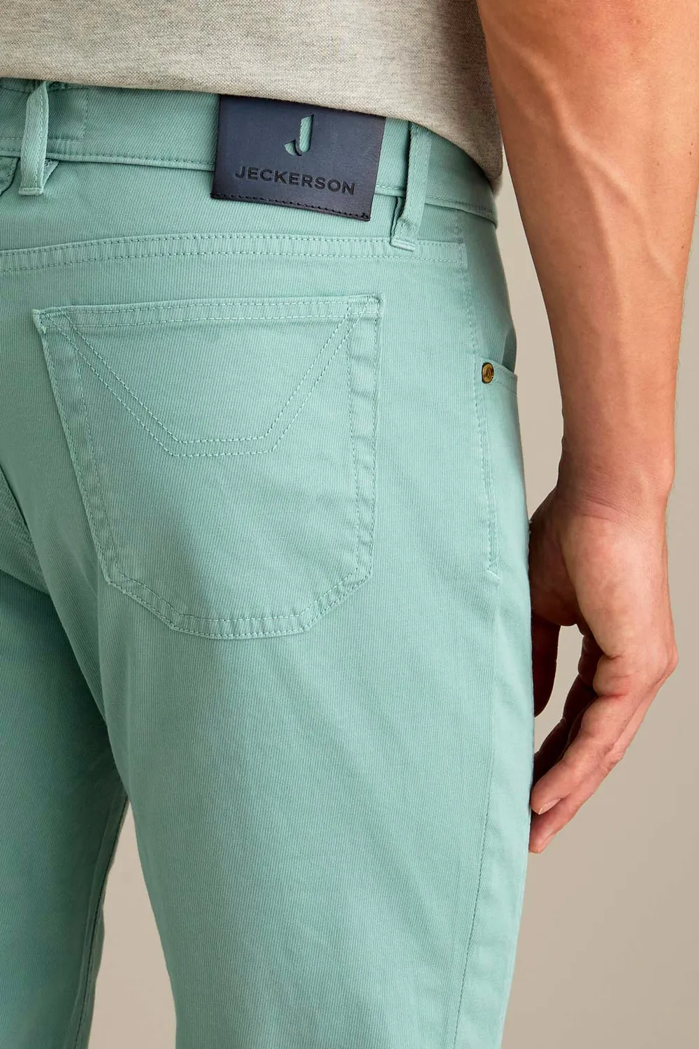 Jeckerson John Toppa Slim Fit Broek Pastelgroen