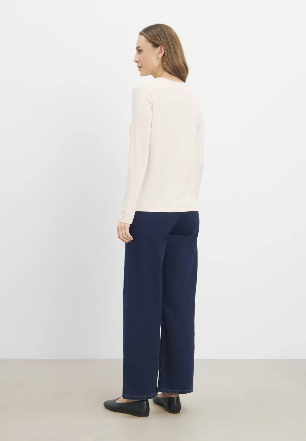Laurie Amanda T-Shirt LS longsleeve birch viscose