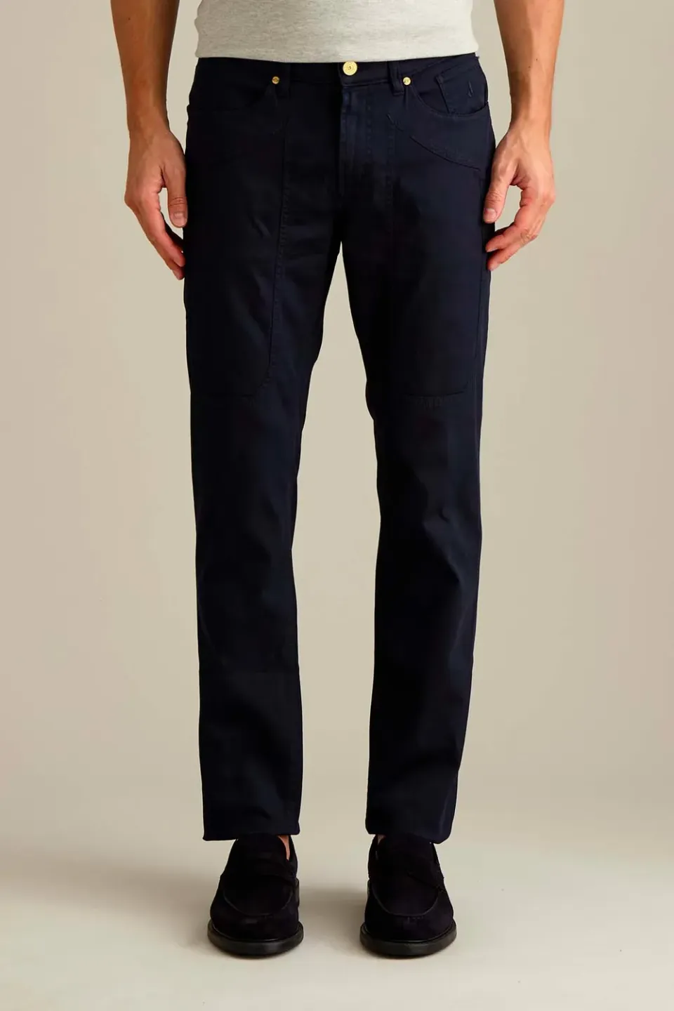 Jeckerson John slim fit broek donkerblauw katoen