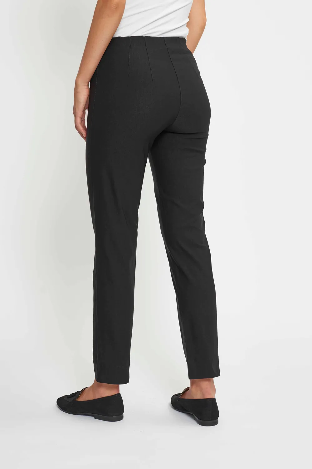 Laurie Betty Regular SL 27004 bengalin broek Zwart stretch