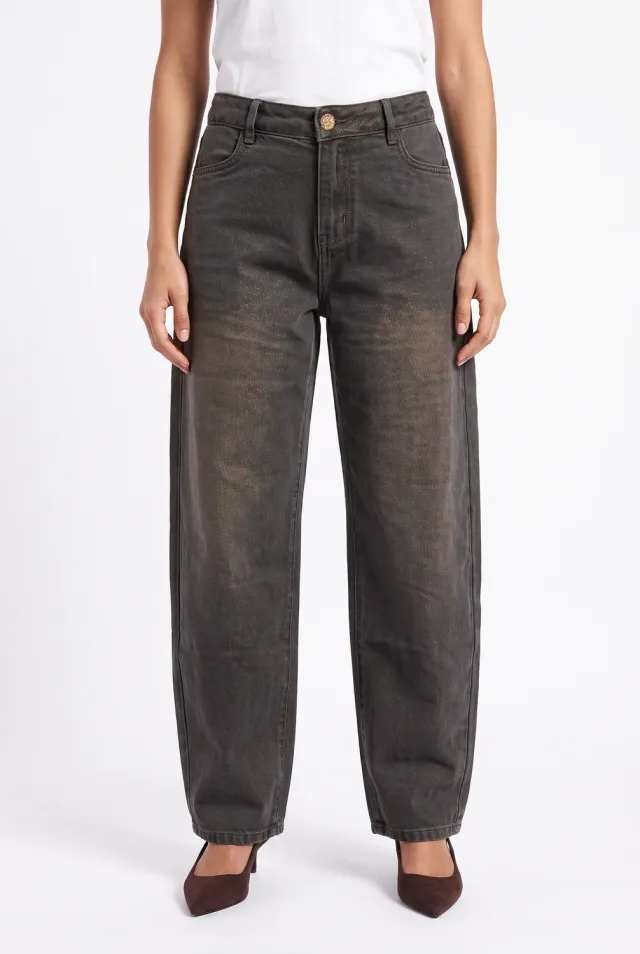 Florez Lennox balloon jeans Brown glam glitter