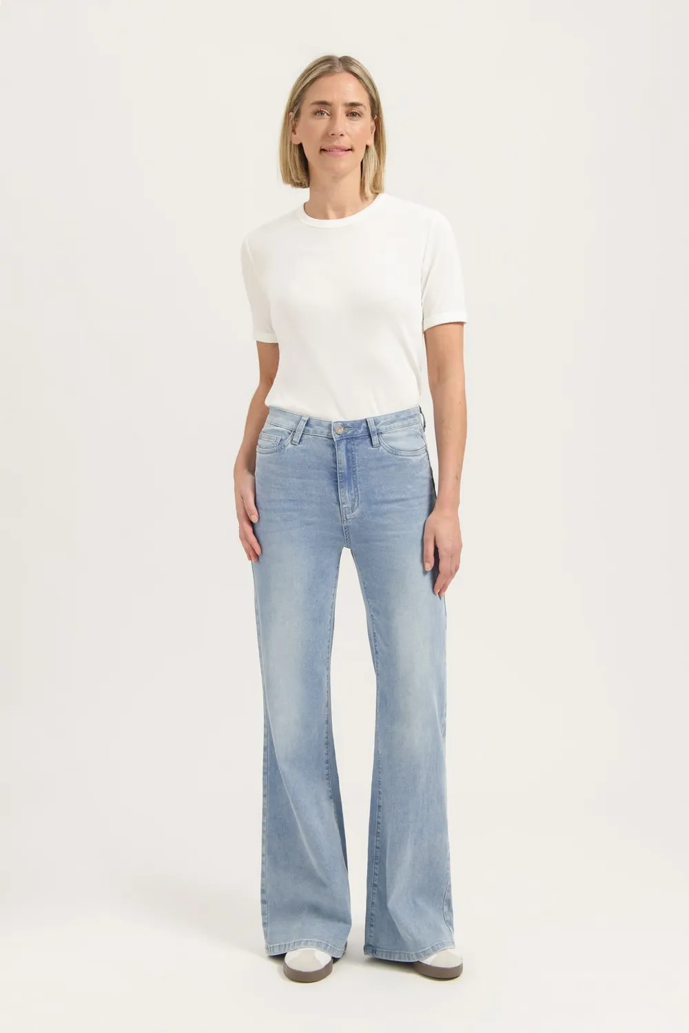 Florez Ana Flared jeans Clear Blue hoge taille