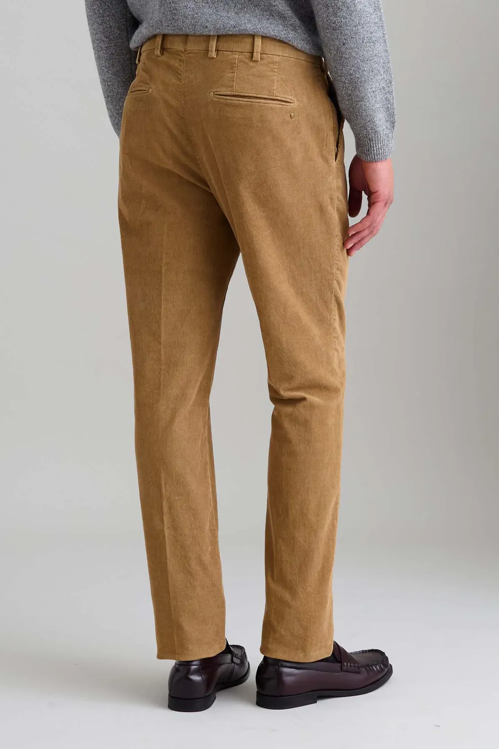 Jeckerson Jarl slim fit chino ribfluweel hazelnootbruin