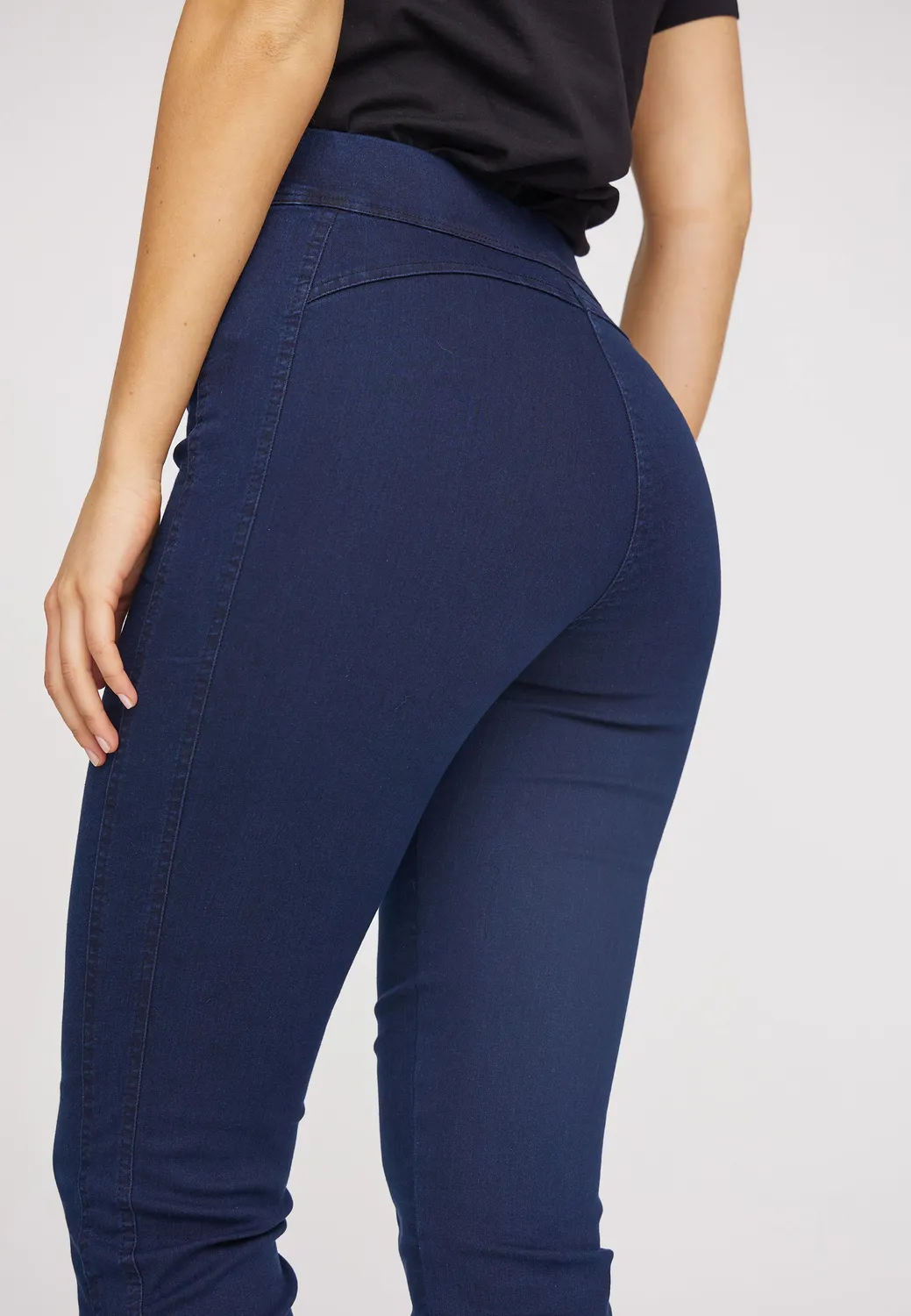 Laurie Serene Regular ML damesbroek Dark Blue Denim stretch