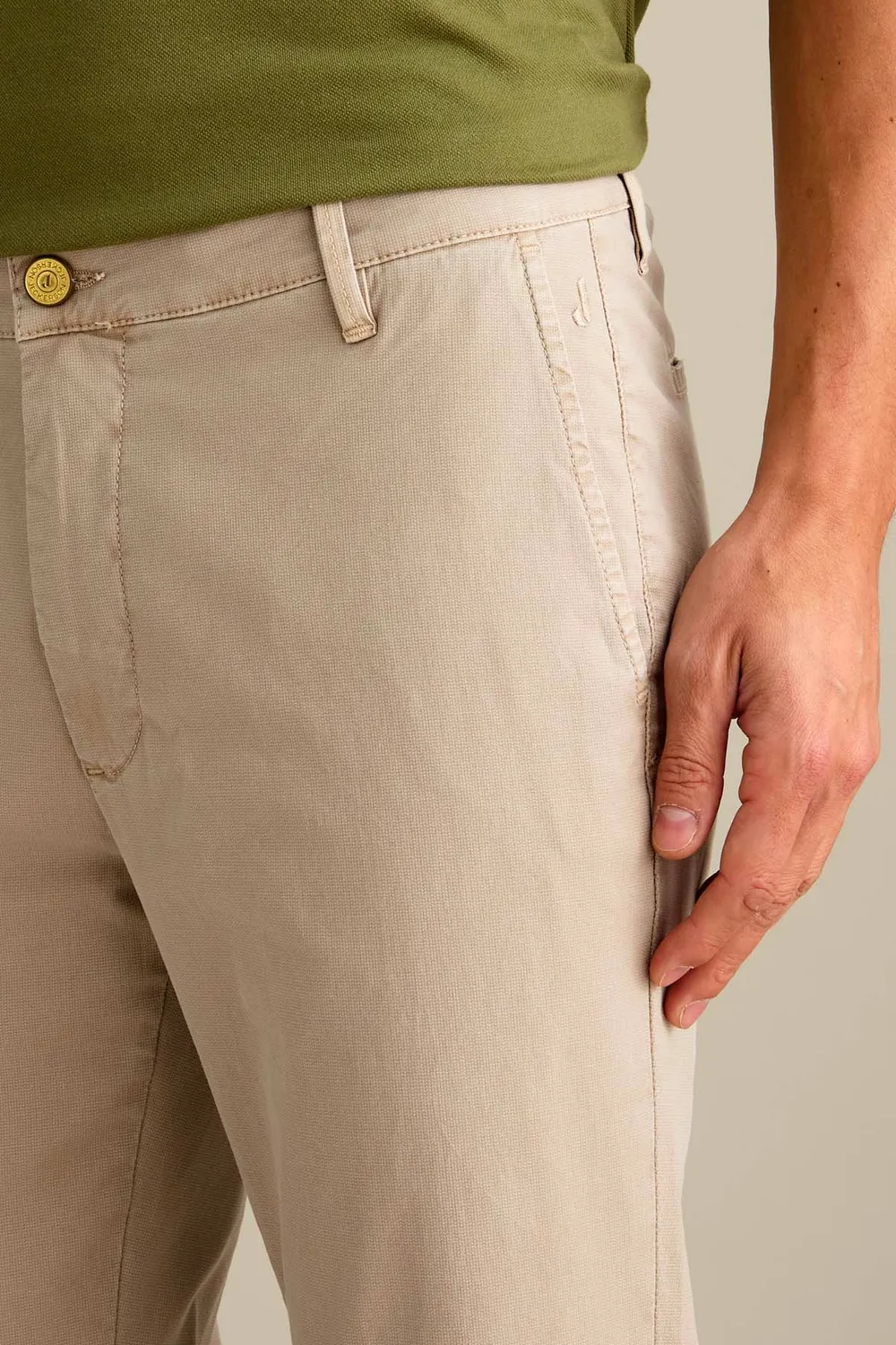 Jeckerson Jack slim fit chino beige cement katoen