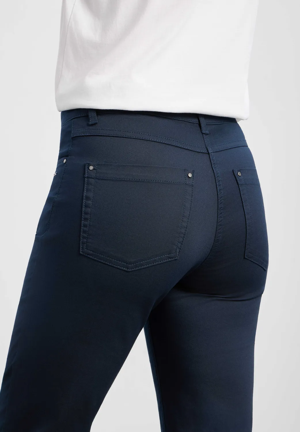 Laurie Charlotte Capri Regular broek navy katoen