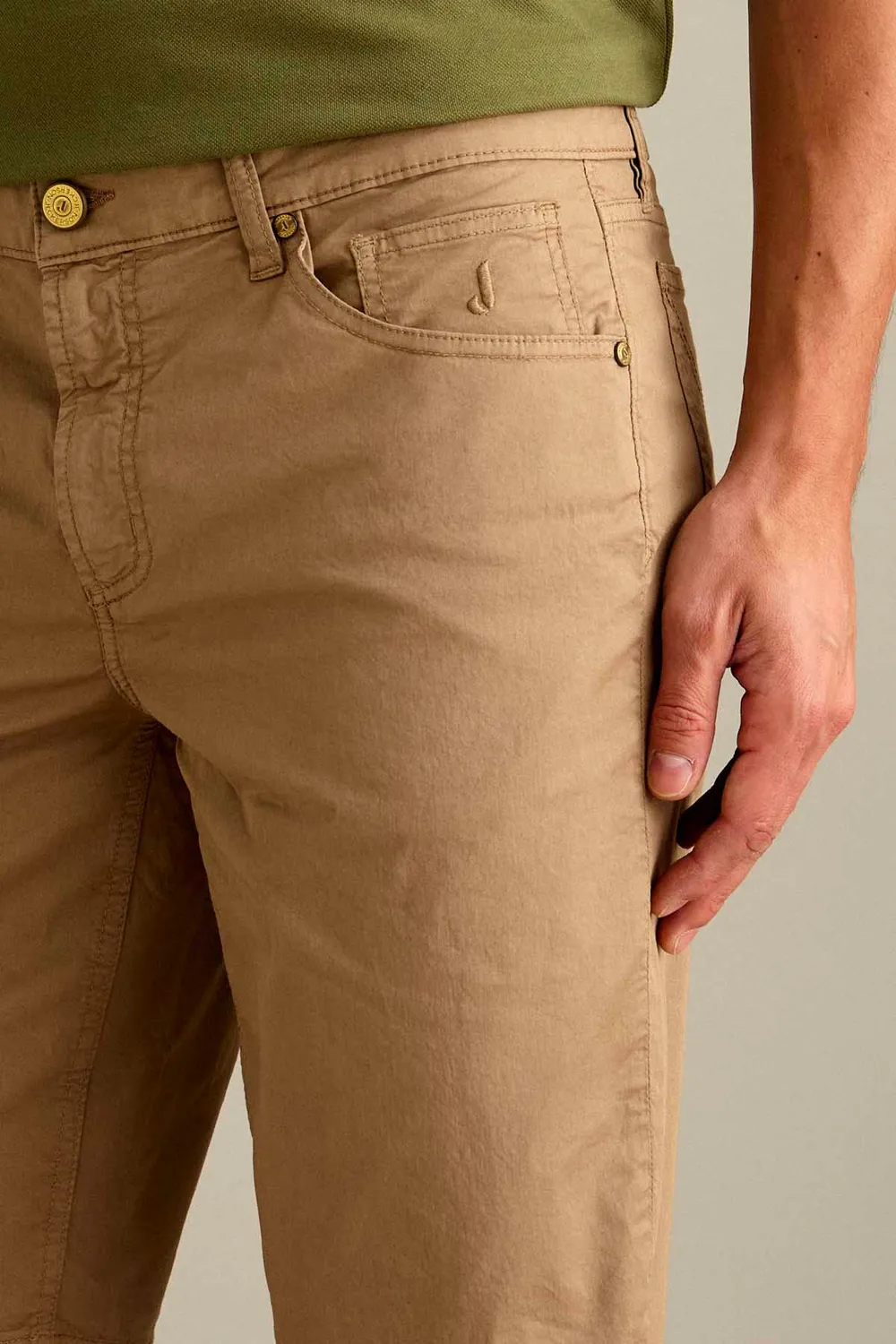Jeckerson Jo korte broek slim fit beige cement light