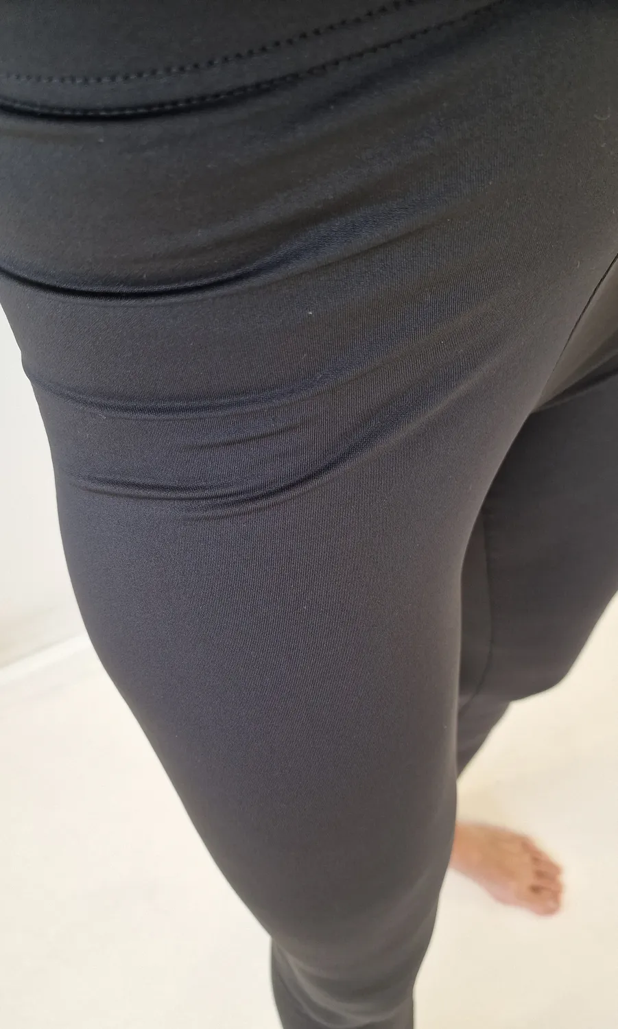 Langeleggings Extra Lange Sportlegging Zwart Polyamide 34 36