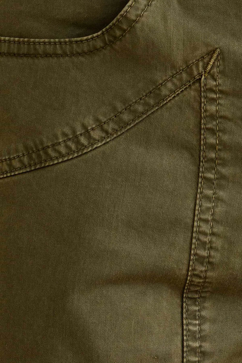 Jeckerson John slim fit broek militair groen satijn