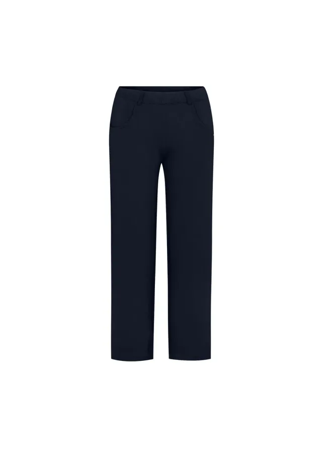 Laurie Donna Loose SL Broek Navy Viscose Dames