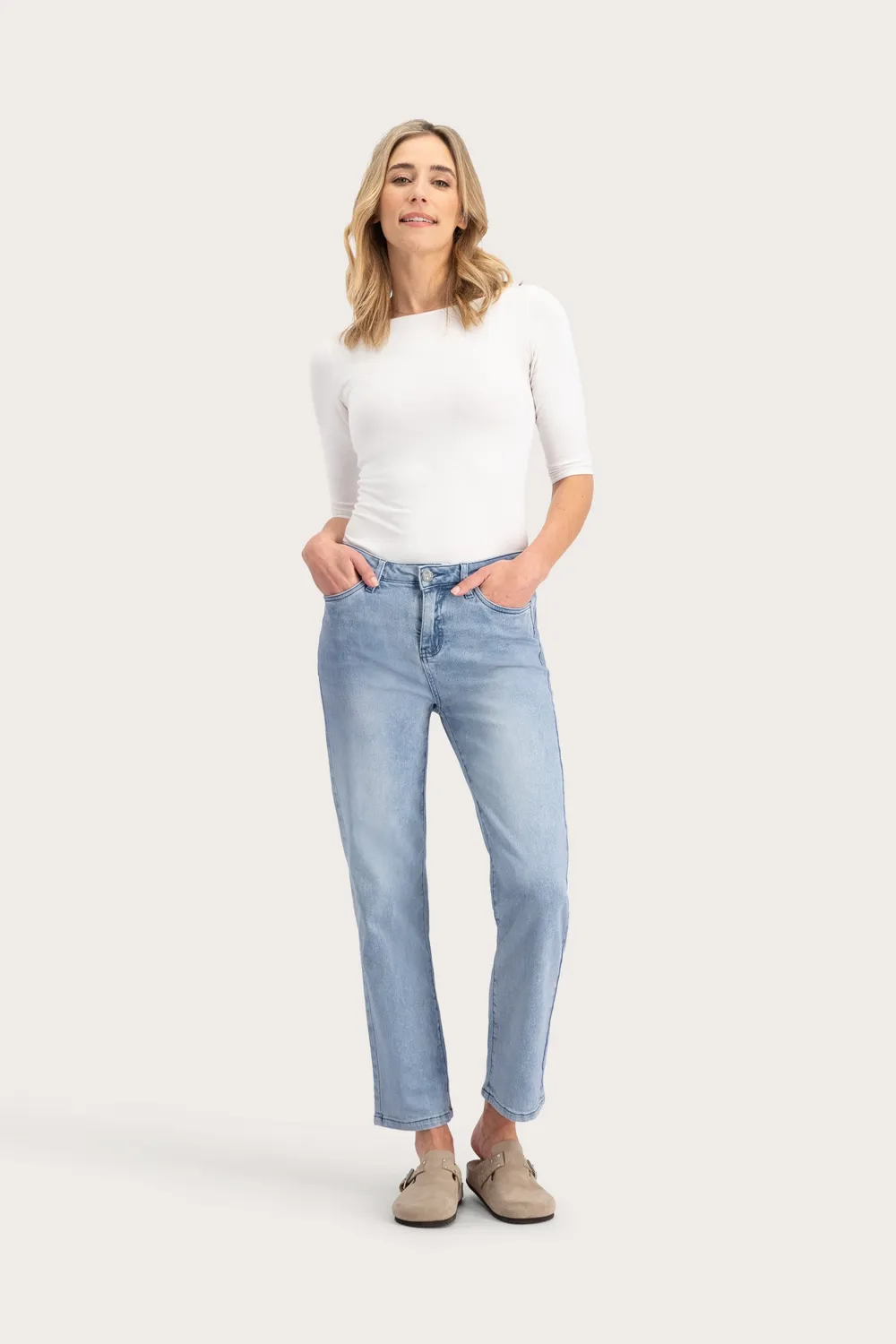 Florez Bond Straight jeans cloudy blue rechte pijp
