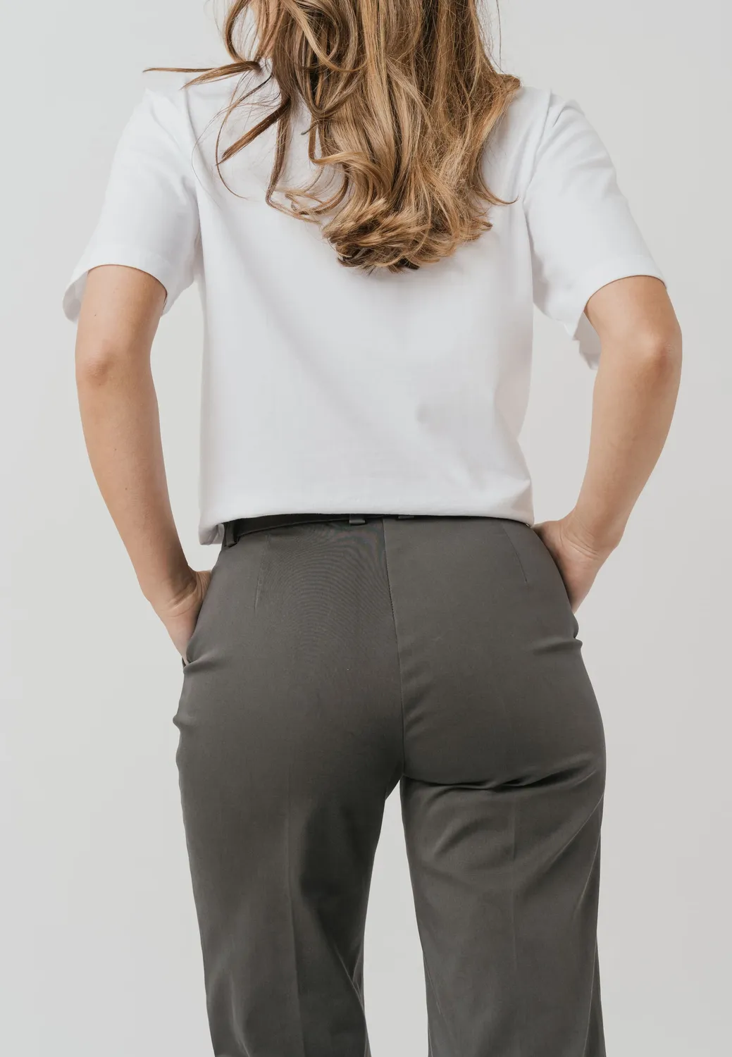 Laurie Phoebe Loose ML broek antraciet wijde pijp