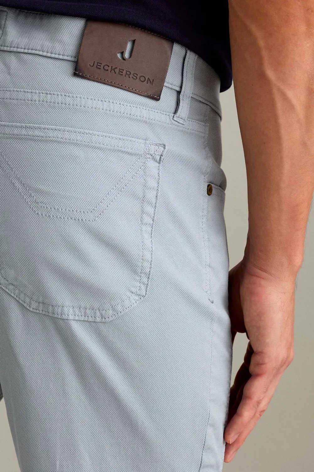 Jeckerson John slim fit broek cementgrijs