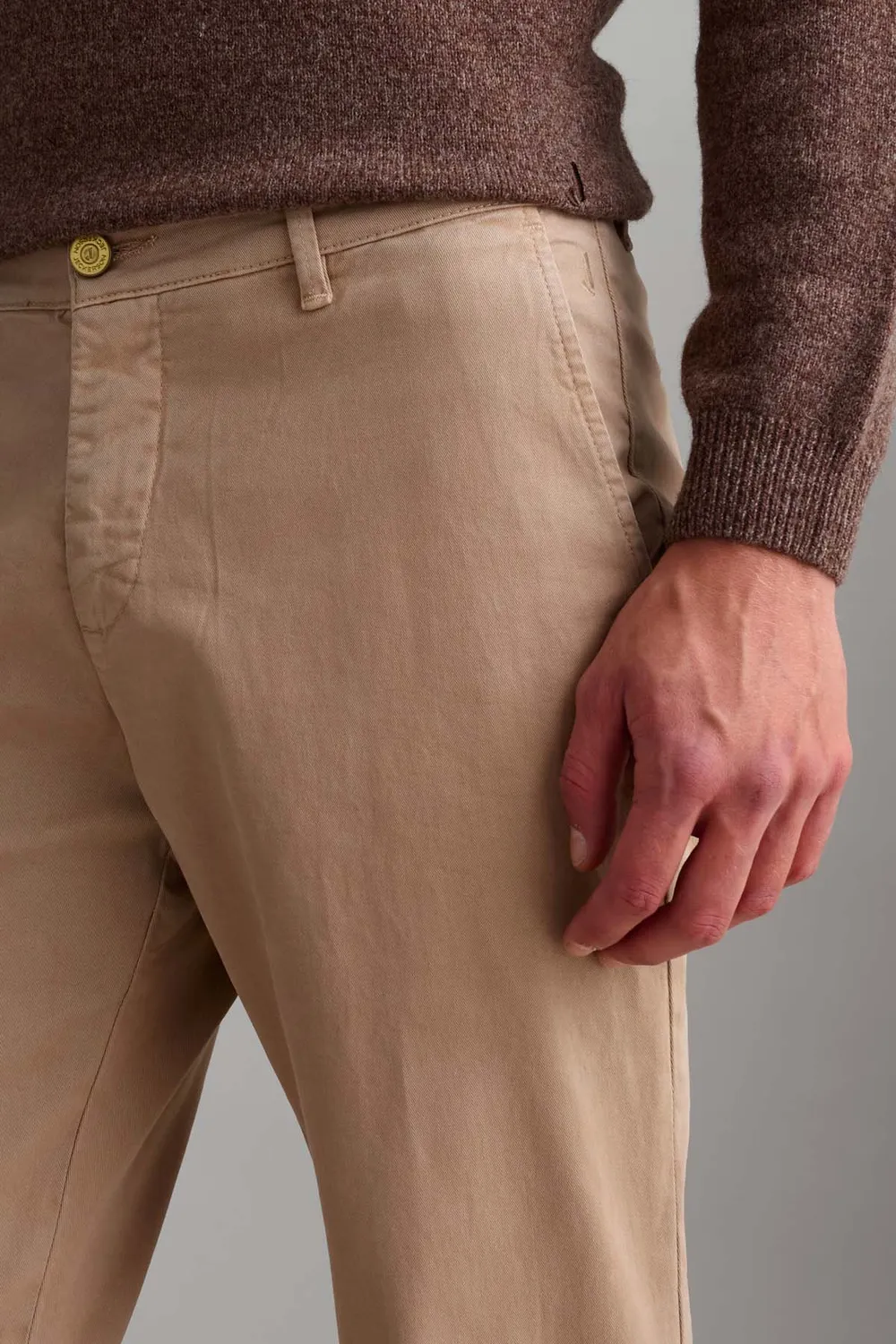 Jeckerson Jack chino broek slim fit beige zand