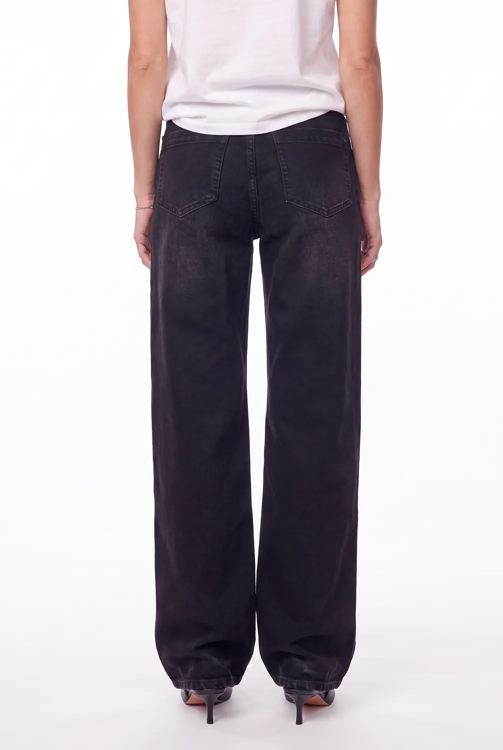 Florez Divina jeans Black wide leg donker