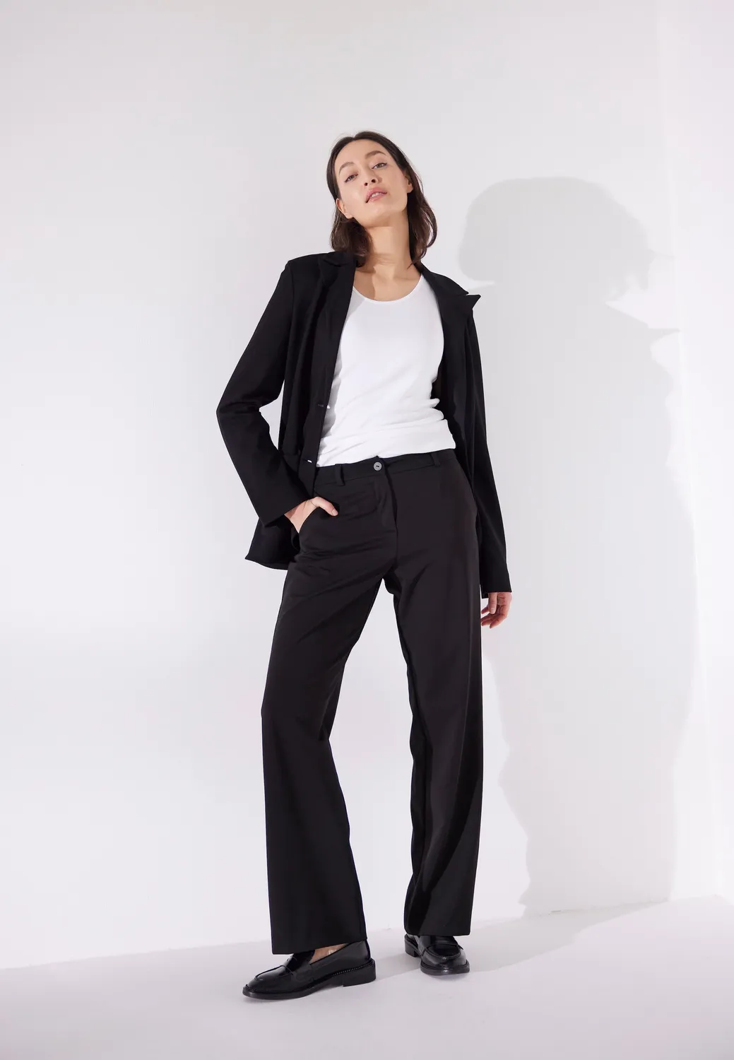 Laurie Jo Straight ML broek zwart rechte pijp