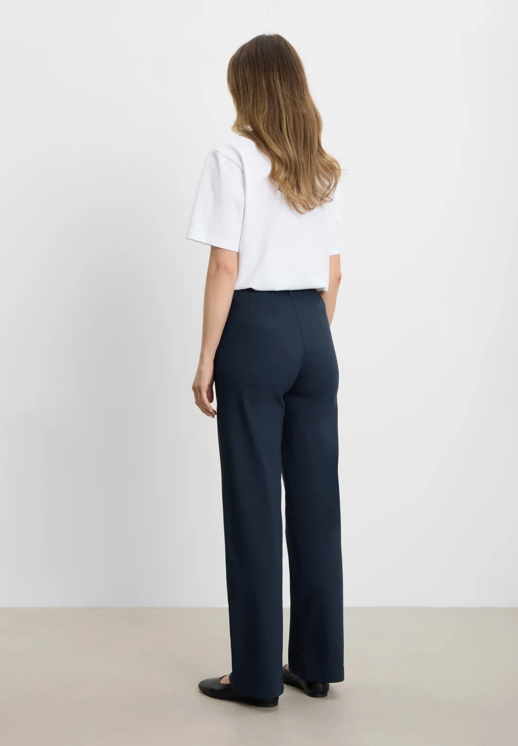 Laurie Donna Loose ML damesbroek navy viscose