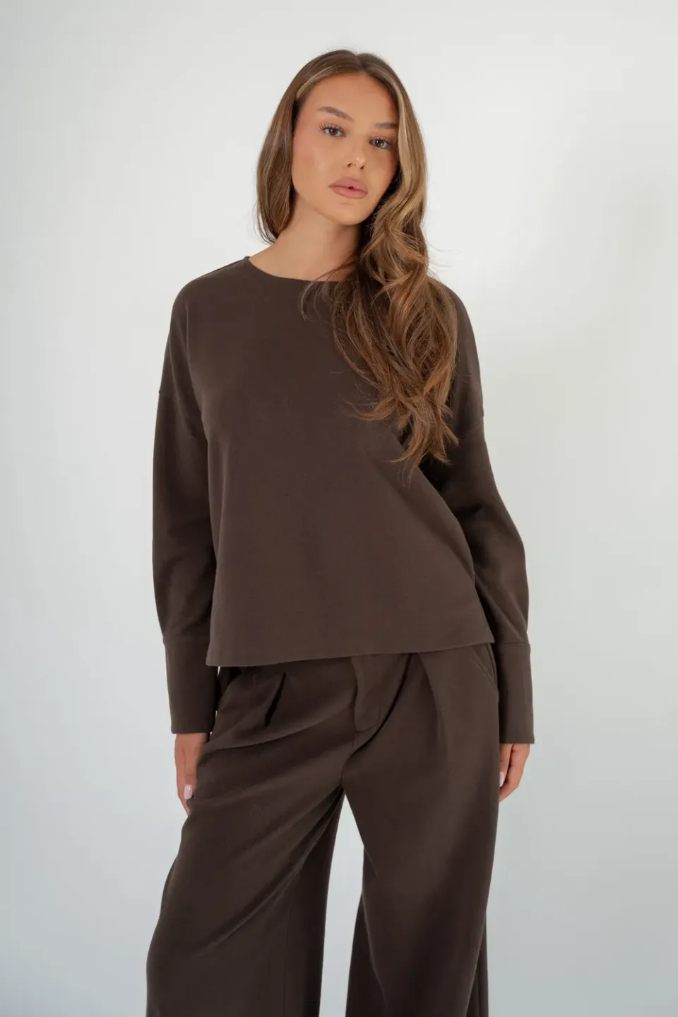 Corel Livia longsleeve top boxy zwart