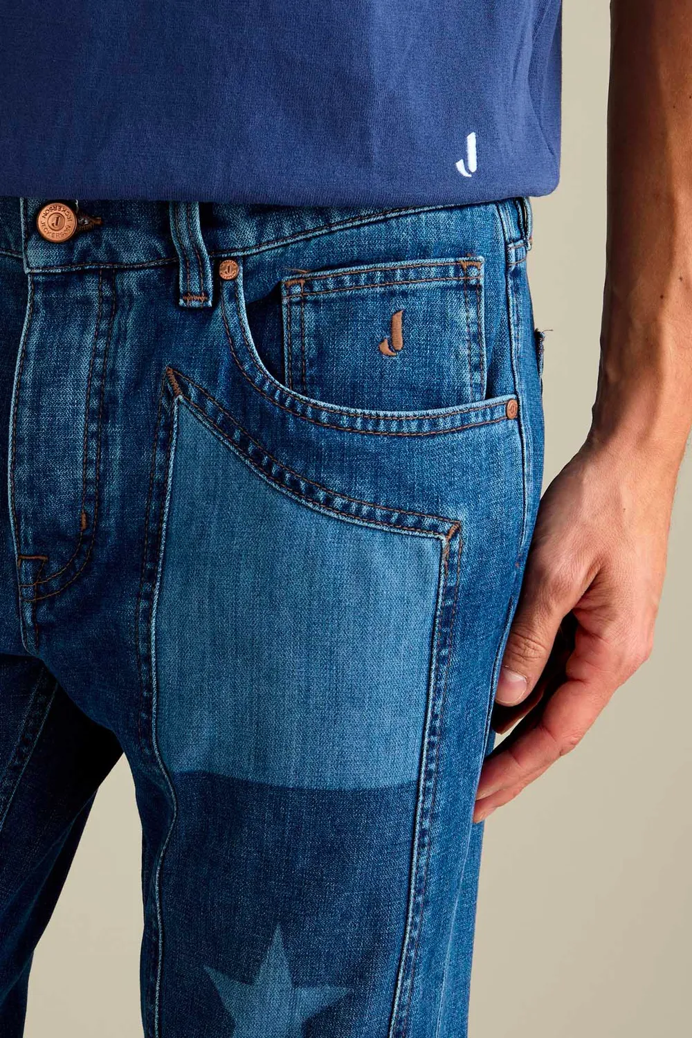 Jeckerson Anniversary slim fit jeans donkerblauw denim