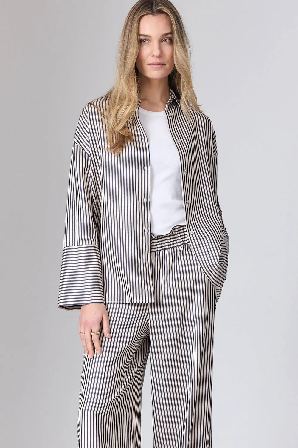 Corel Maeve Stripe Tencel blouse streep S-XL