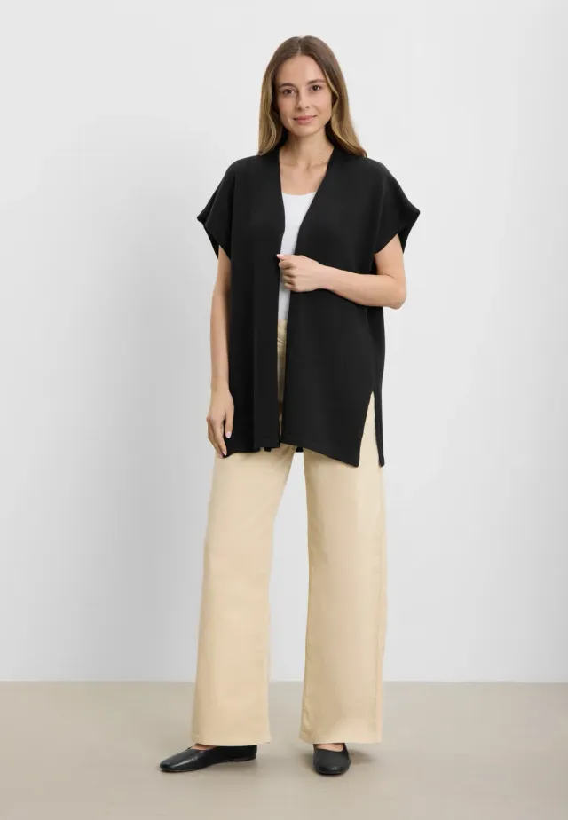 Laurie Isabell 101274 Vest Dames Zwart Merinowol