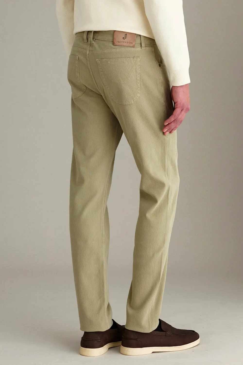 Jeckerson John slim fit broek zand katoen