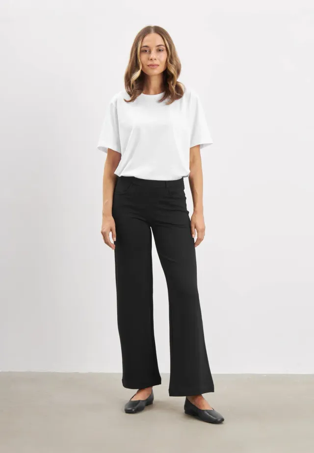 Laurie Donna Loose 100164 Broek Black Brushed Warm