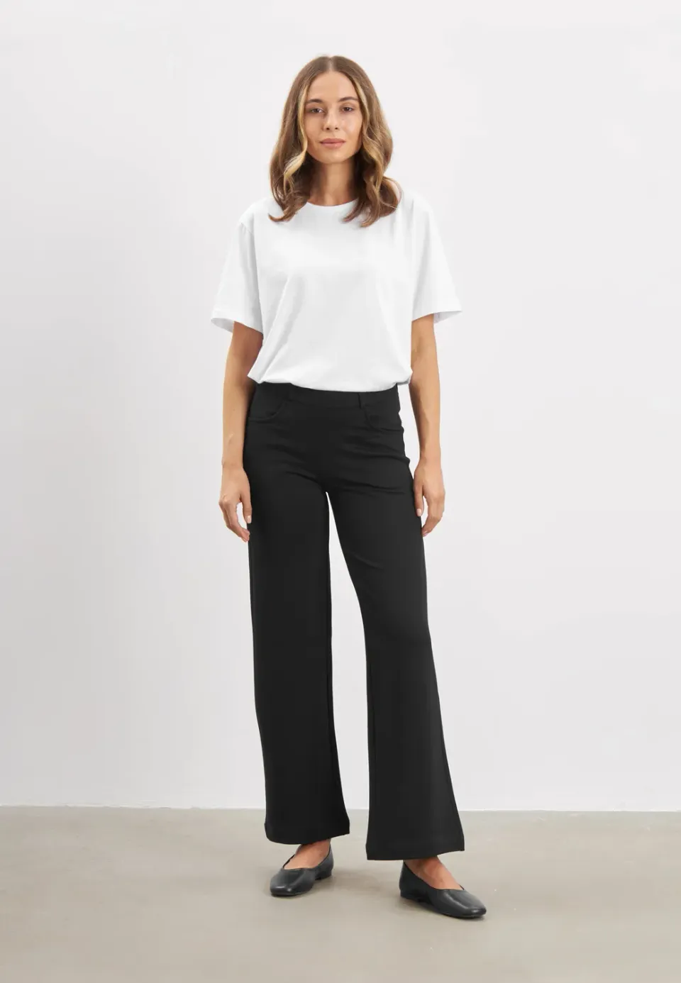 Laurie Donna Loose 100164 Broek Black Brushed Warm