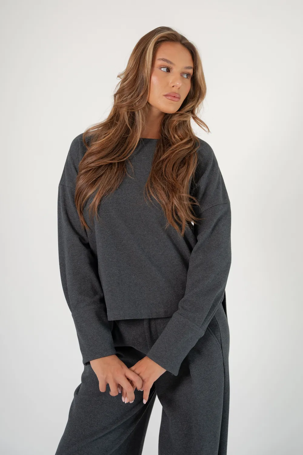 Corel Livia longsleeve top boxy zwart