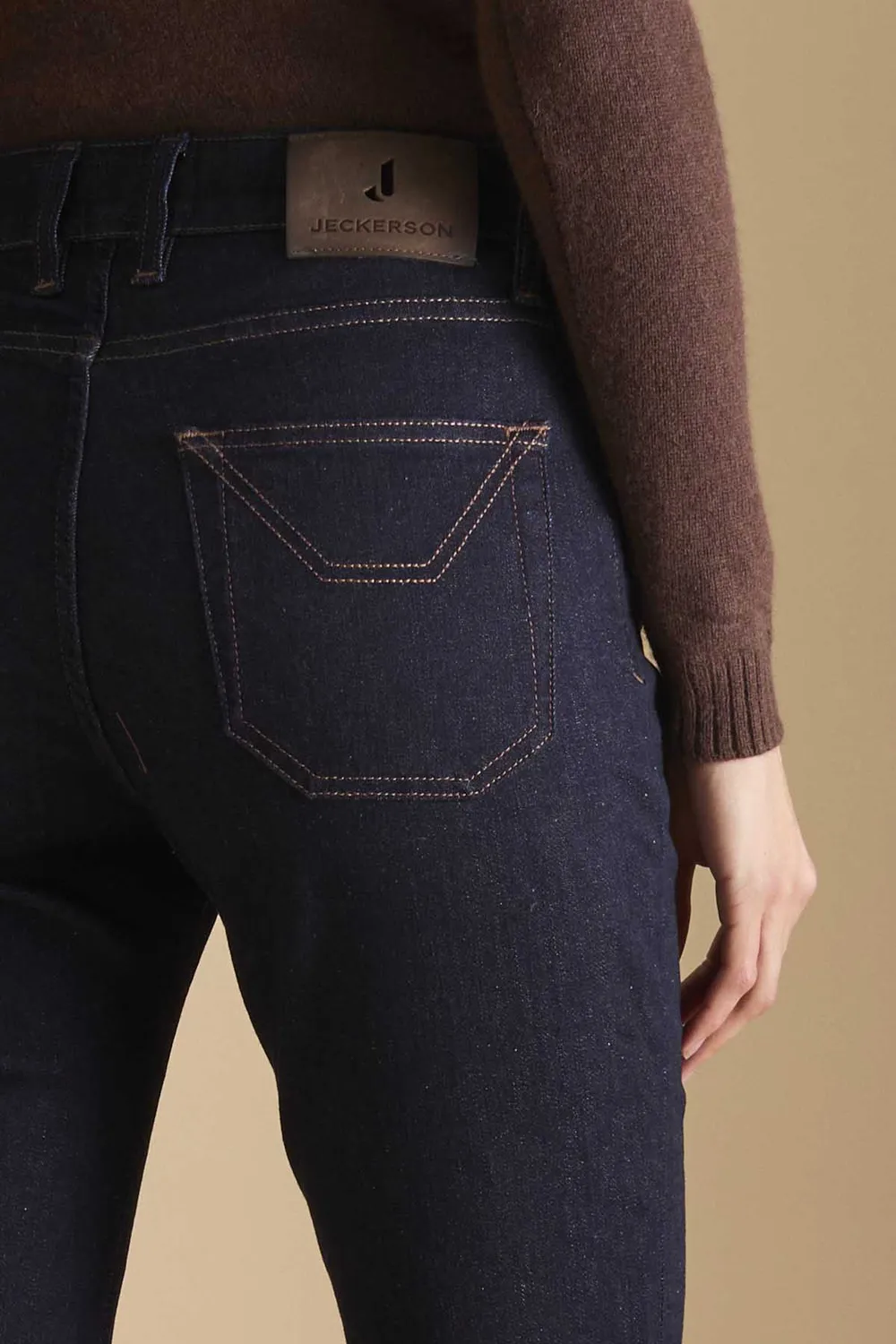 Jeckerson Jennifer flared jeans donkerblauw stretch