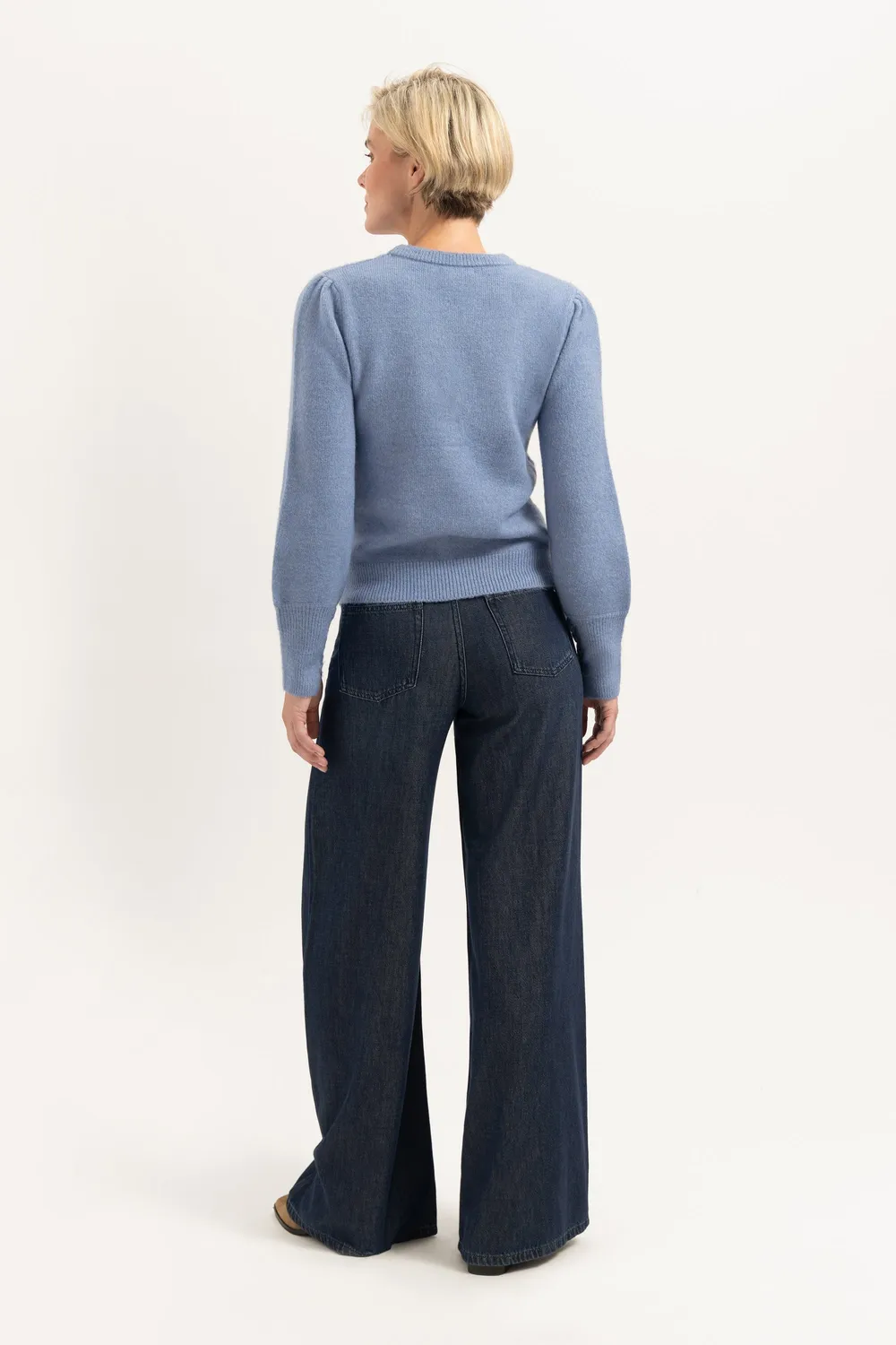 Florez Liv Wide leg jeans Indigo Blue loose