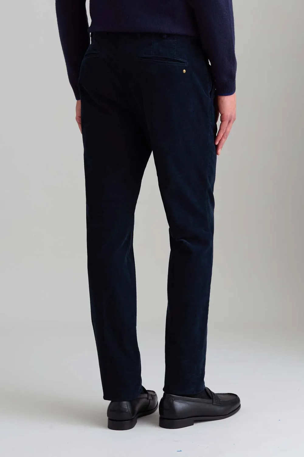 Jeckerson Jarl chino ribfluweel donkerblauw