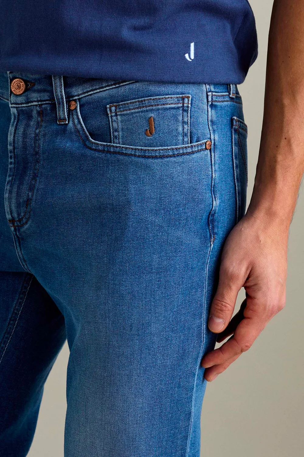 Jeckerson Jordan slim fit jeans middelblauw