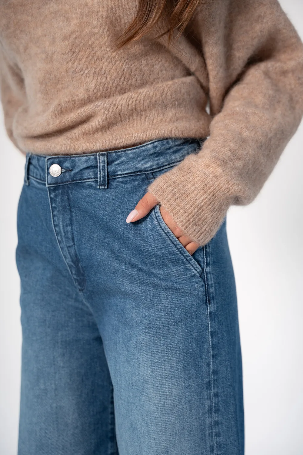 Corel Liv Jeans broek Denim Blue rechte pijp