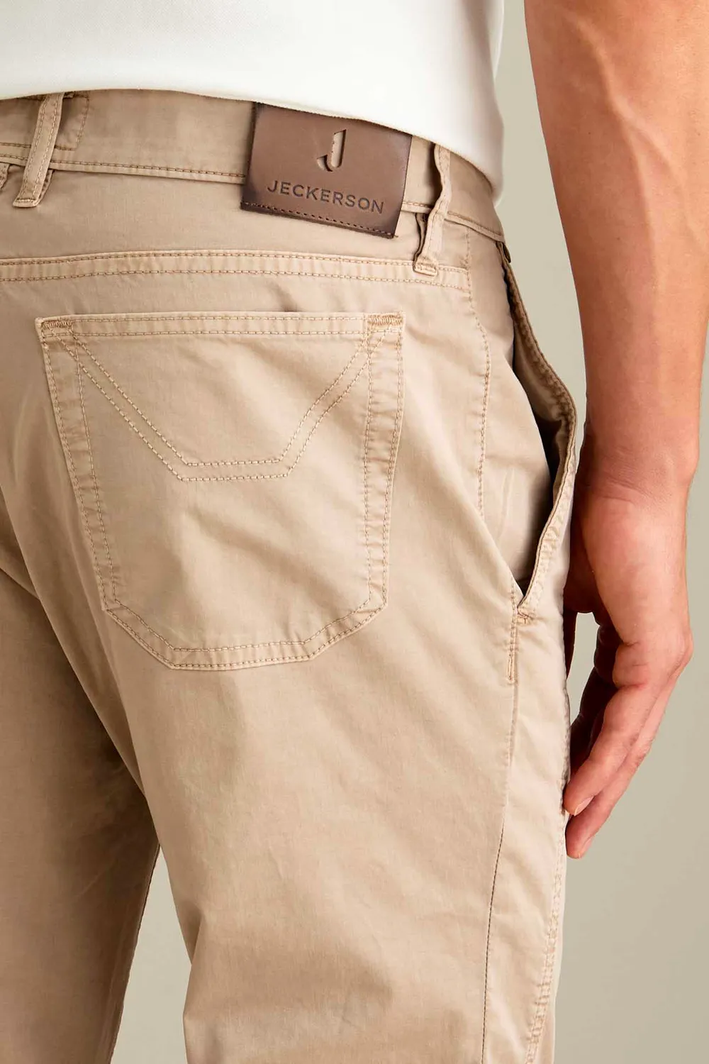 Jeckerson Jevon chino slim fit beige katoen